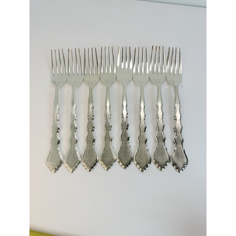 Oneida Community DUET Silverplate Dinner Forks Lot Of 8 #2